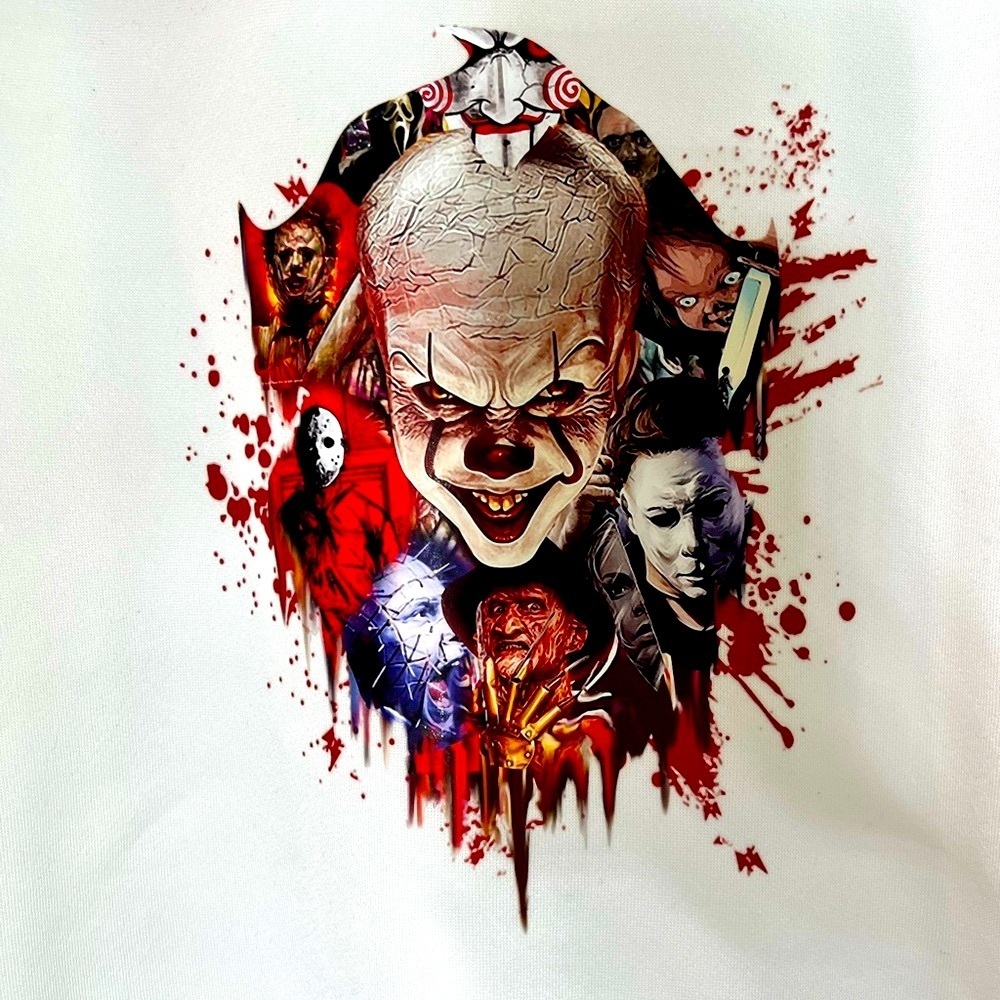 Jigsaw, Pennywise, Michael Myers Sweatshirt Sz Large (8/10)